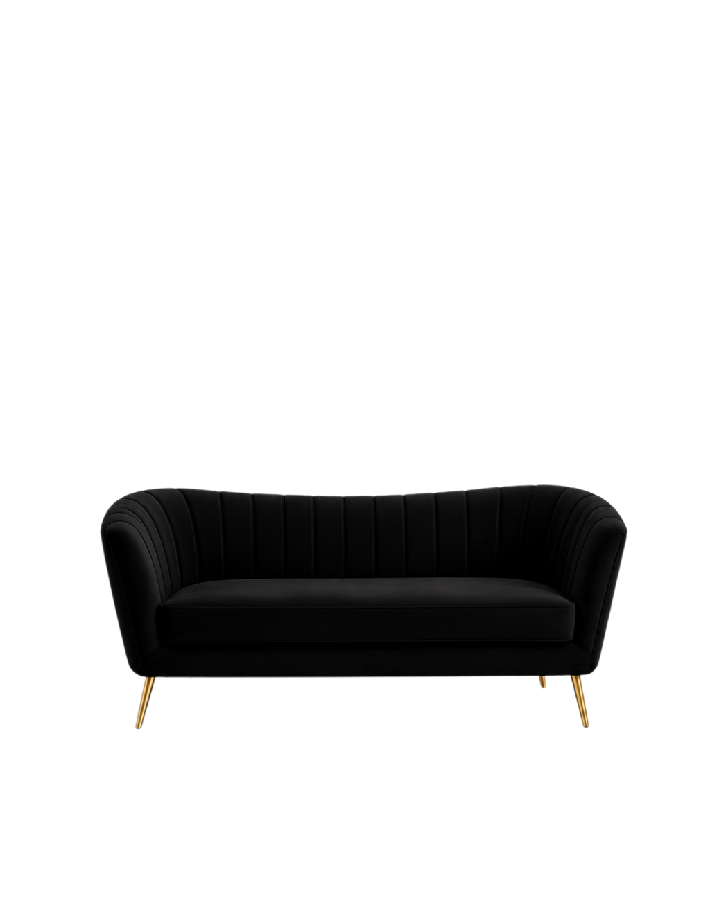 Black Velvet Sofa