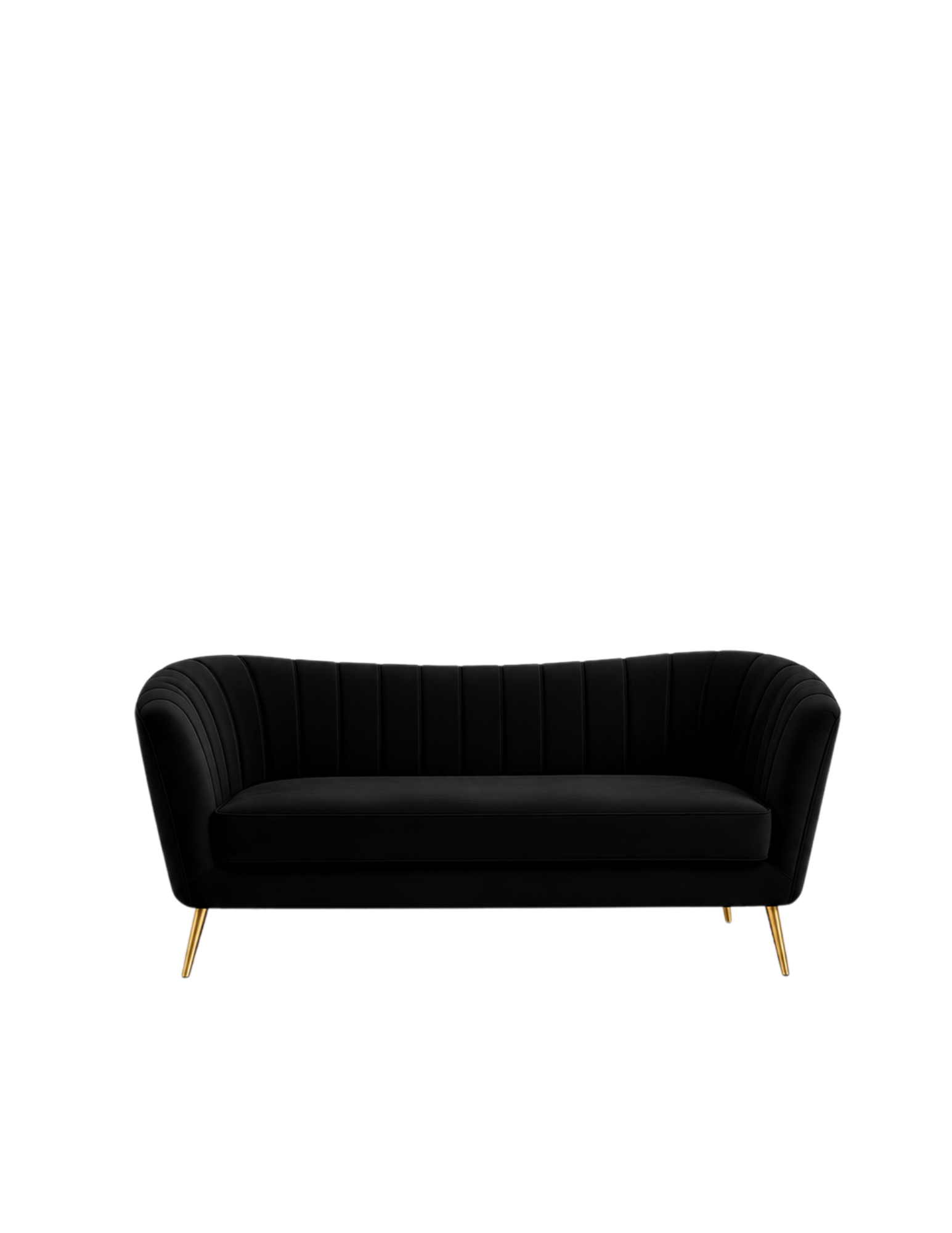 Black Velvet Sofa
