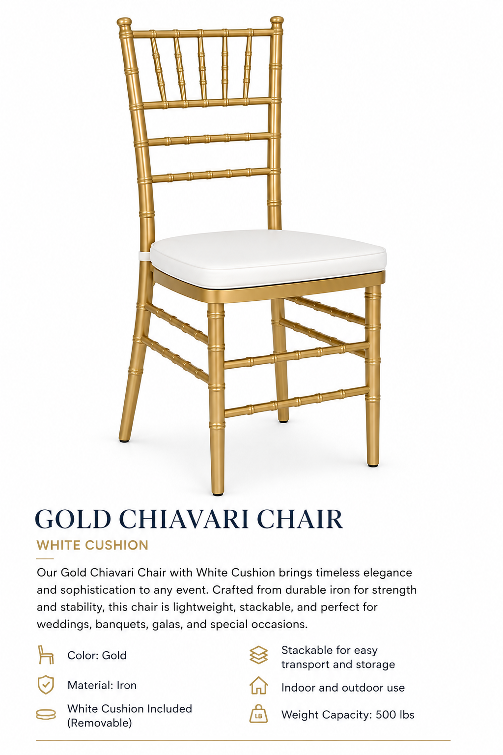 Gold Chivari Chair