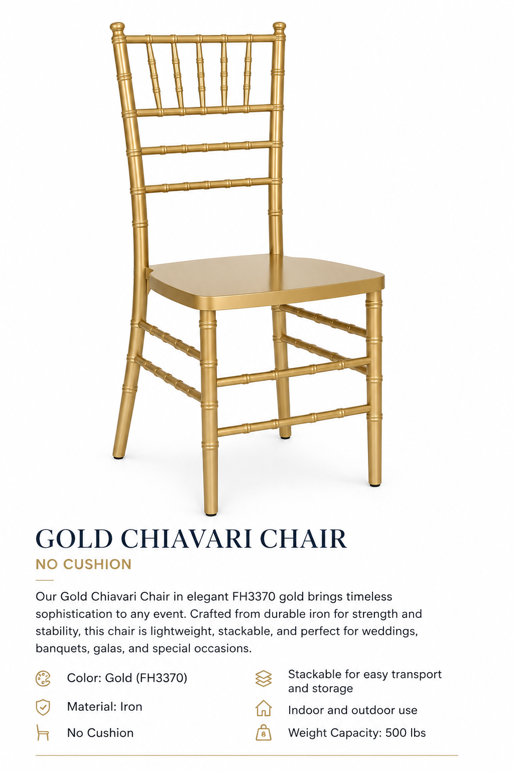 Gold Chivari Chair