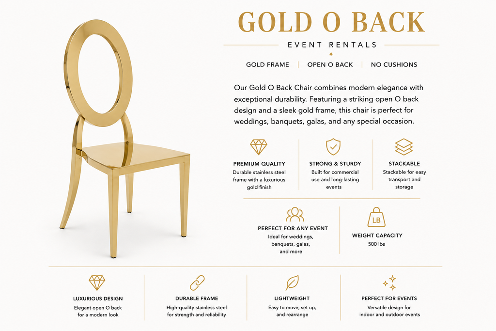 Gold O Back Chair