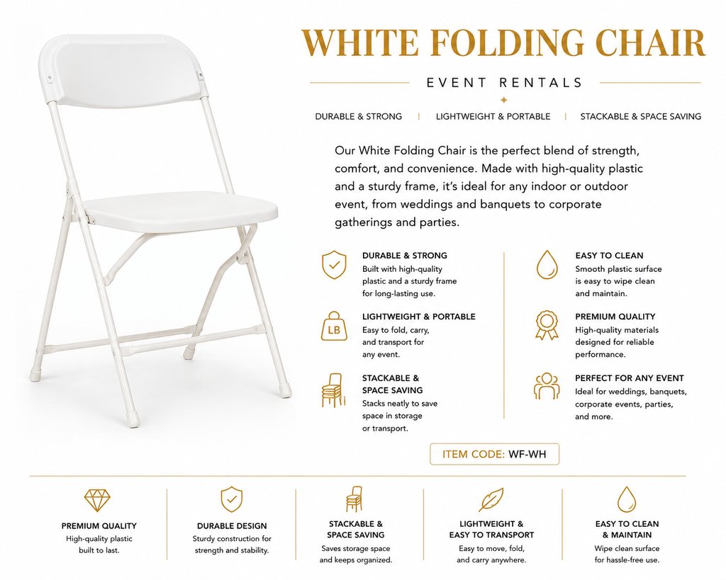 White Folding Chair