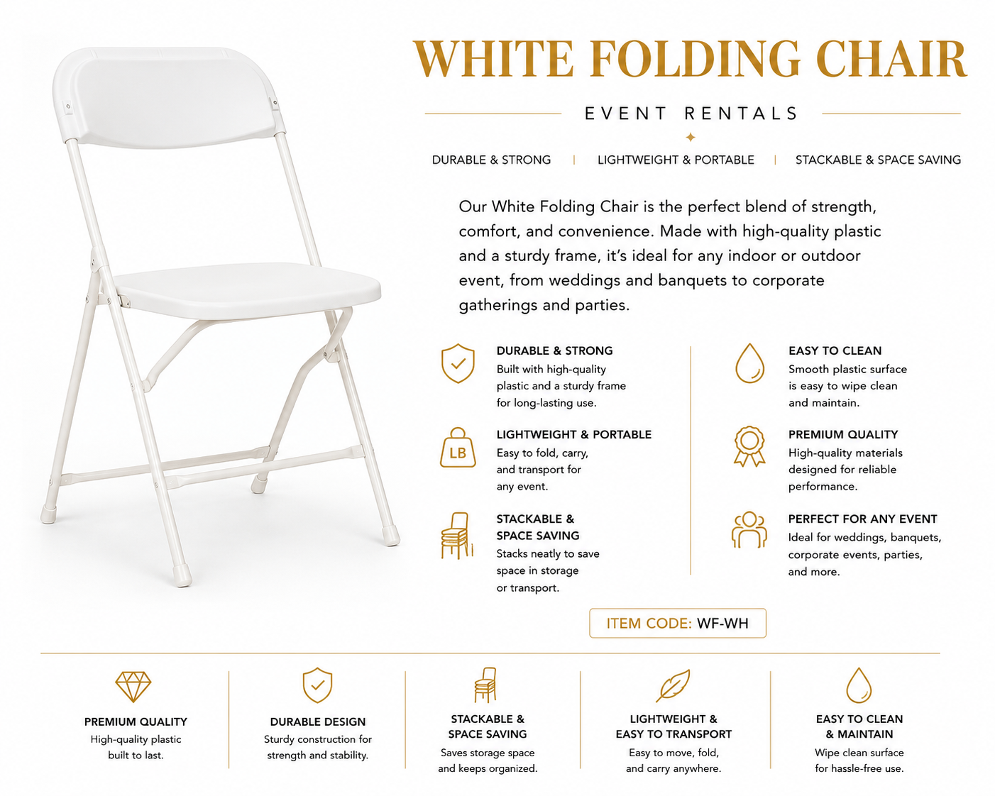 White Folding Chair